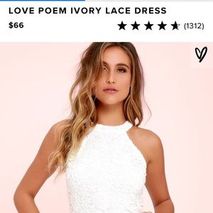 Lulu’s Love Poem White Dress Size S